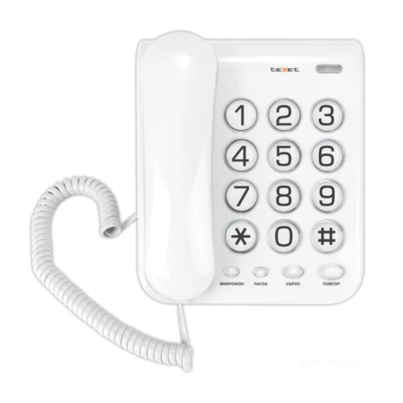 Телефонный аппарат teXet TX-262 light grey - фото