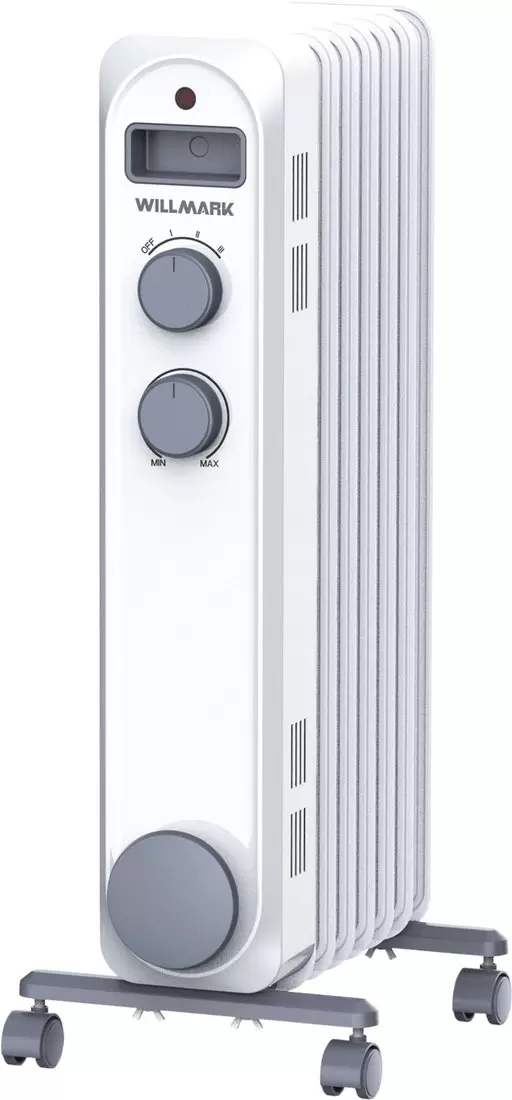 Масляный радиатор WILLMARK WOR-2407 (белый+сер), арт.3000286 Масляный радиатор WILLMARK WOR-2407 (белый+сер), арт.3000286