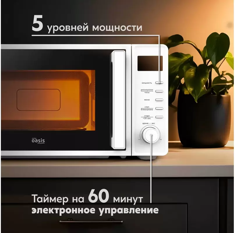 366 Микроволновая печь making Oasis everywhere MW-70SW фото-3