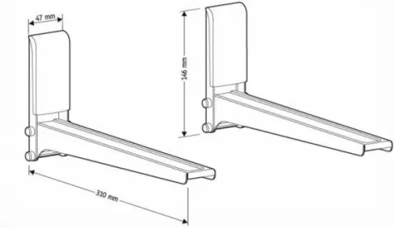Кронштейн Holder MWS-2003 мет. для СВЧ печи фото-2