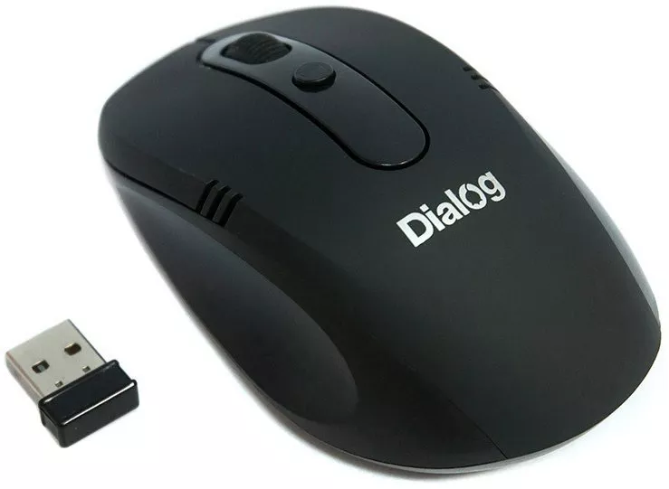 Мышь MROP-03U black Dialog Pointer Optical RF2.4G - 3 кнопки+ролик прокрутки,USB фото-8 Мышь MROP-03U black Dialog Pointer Optical RF2.4G - 3 кнопки+ролик прокрутки,USB фото-8