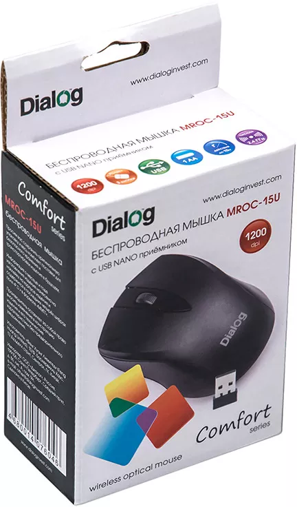 Мышь MROС-15U Dialog Comfort RF2.4G Optical -3 кнопки+ролик прокрутки, USB фото-8
