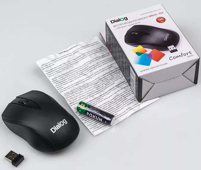 Мышь MROС-15U Dialog Comfort RF2.4G Optical -3 кнопки+ролик прокрутки, USB фото-9